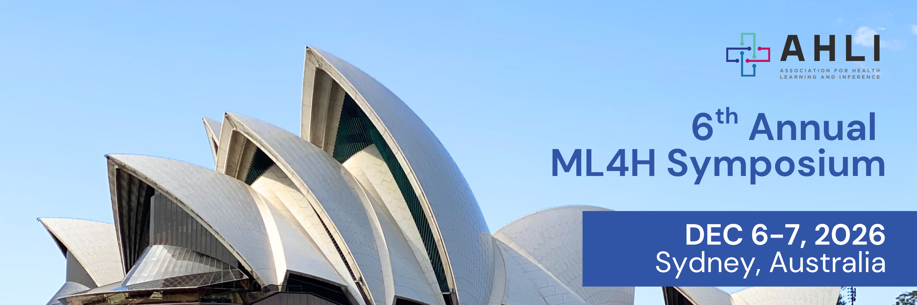 ML4H 2026 · Sydney, Australia